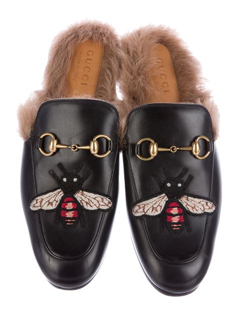 gucci leather slippe au size|Gucci fur slippers women's.